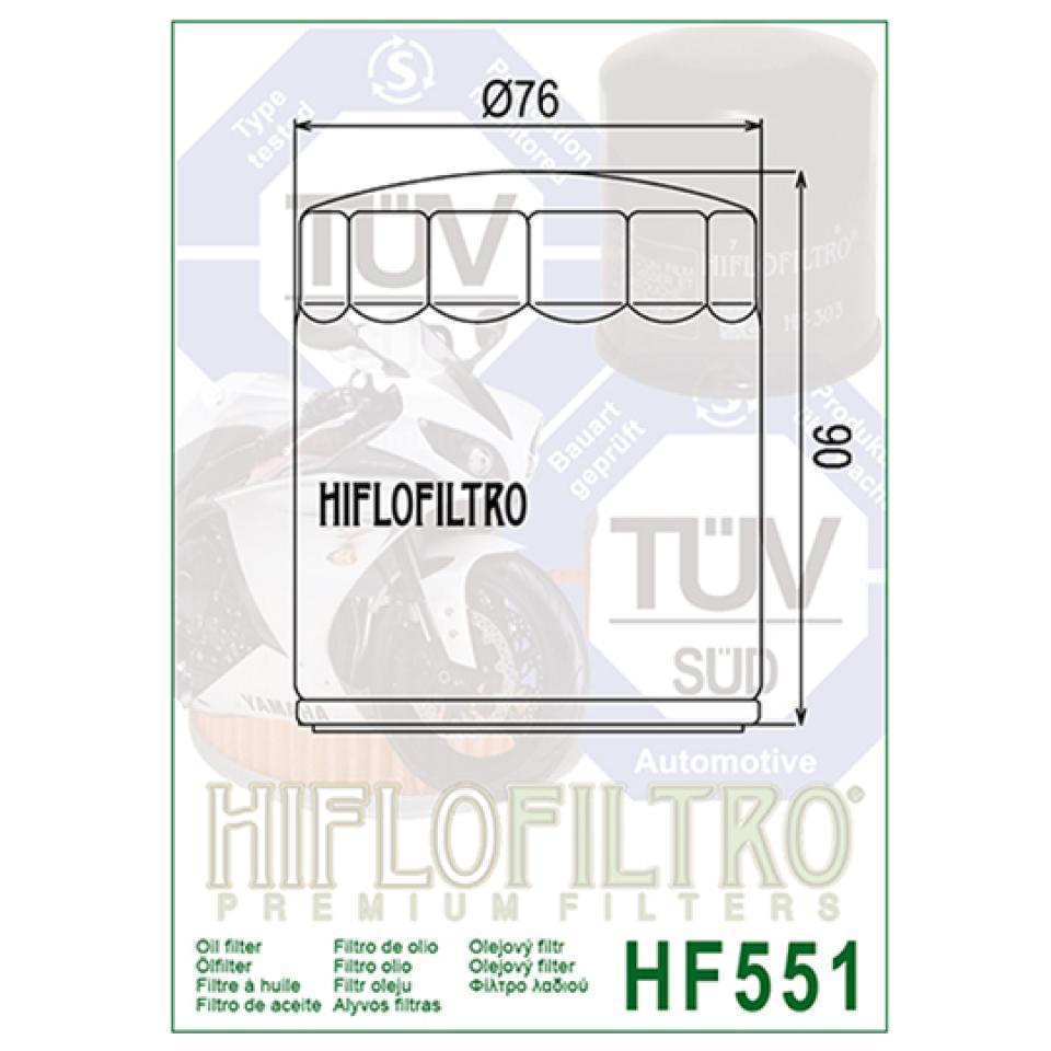 Filtre à huile Hiflofiltro pour Moto Moto Guzzi 940 Bellagio - Aquila Nera 2007 à 2012 Neuf