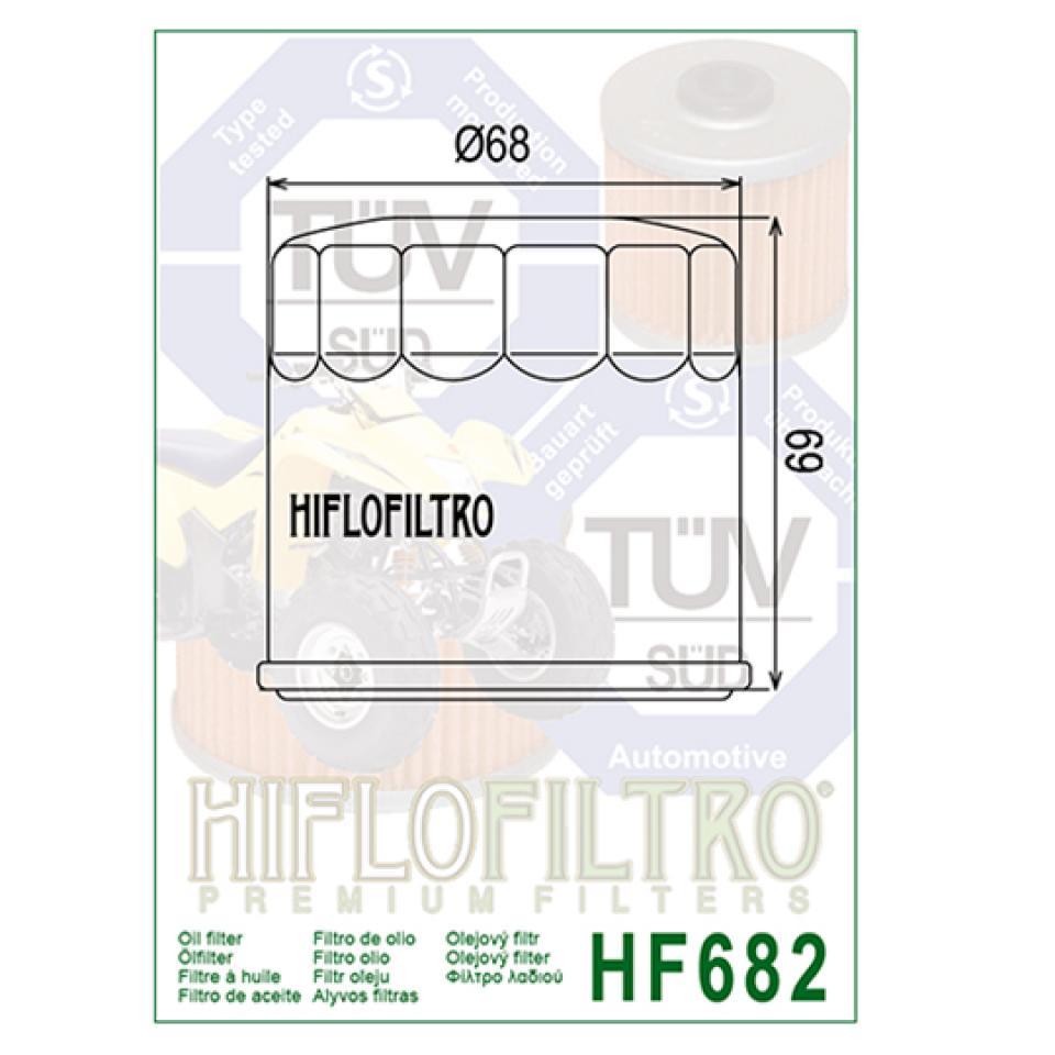 Filtre à huile Hiflofiltro pour Quad Hyosung 450 TE 2008 HF682 Neuf
