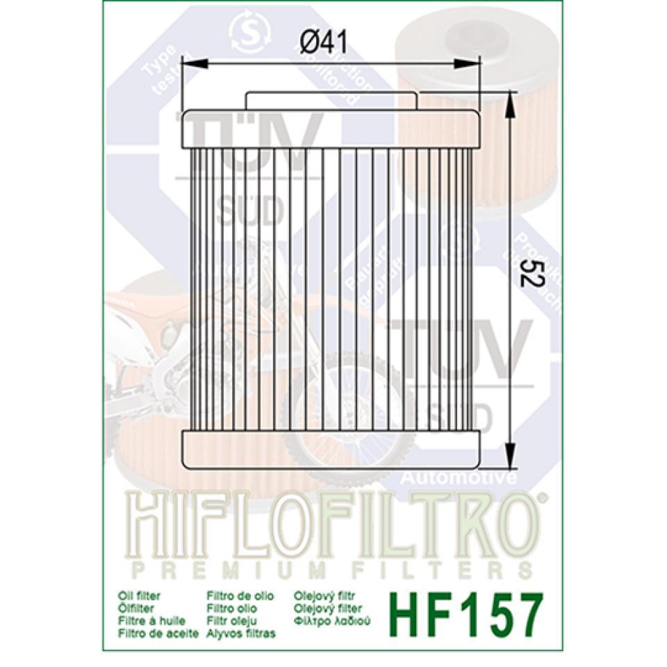 Filtre à huile Hiflofiltro pour Moto Beta 250 Rr 4T 2005 à 2009 HF157 Neuf