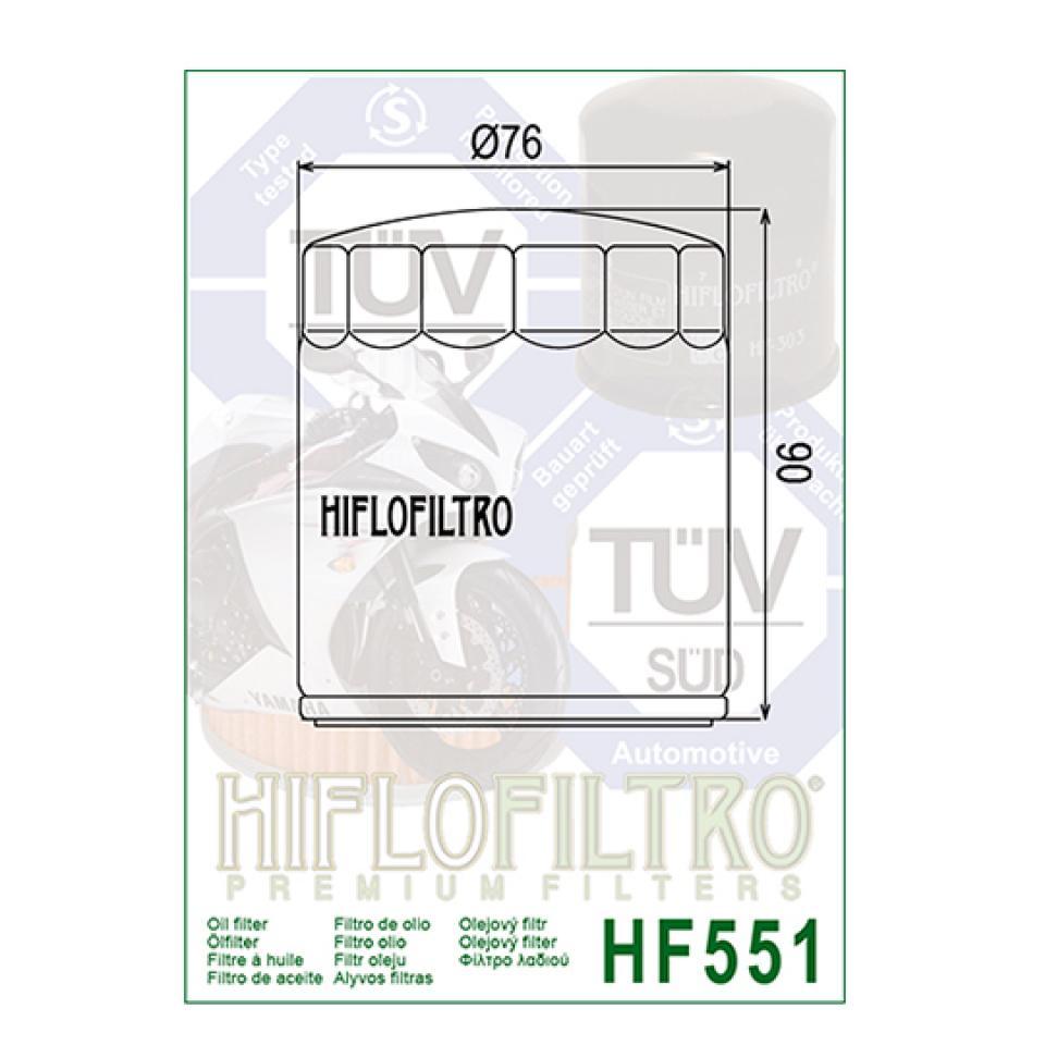 Filtre à huile Hiflofiltro pour Moto Moto Guzzi 850 T3 1975 à 1988 Neuf