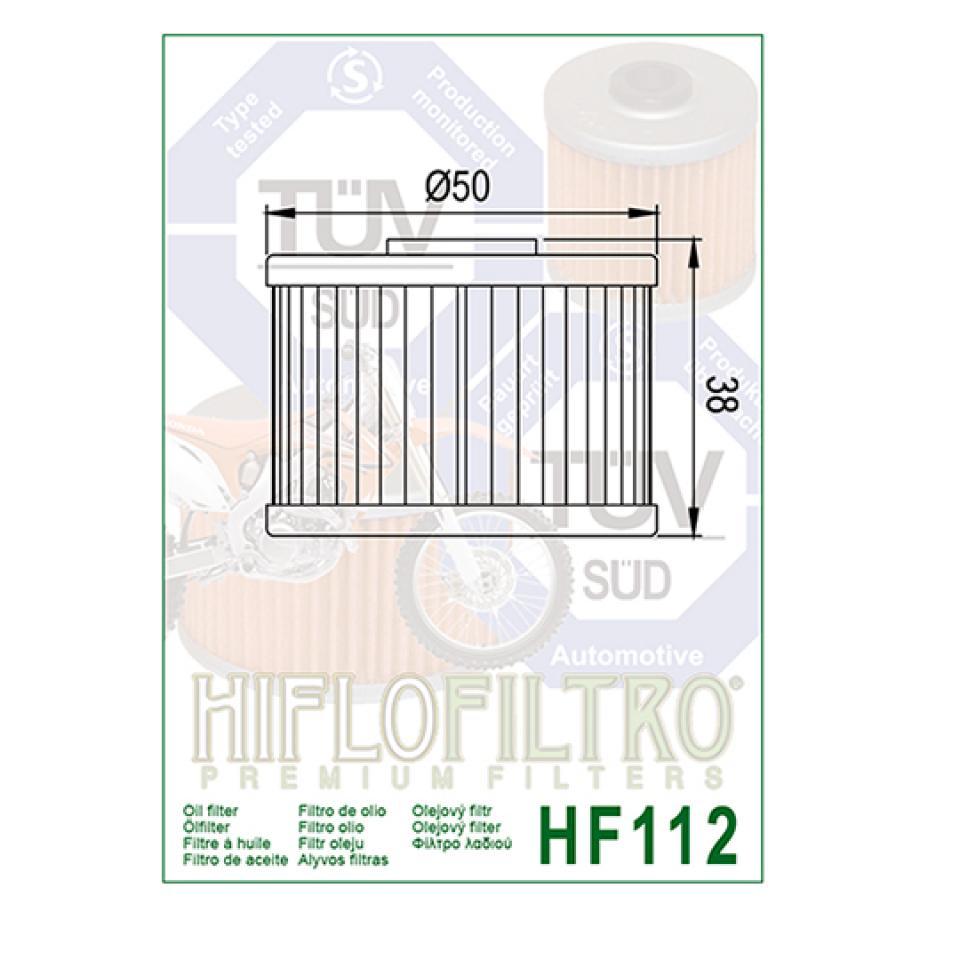 Filtre à huile Hiflofiltro pour Quad Gas gas 450 Wild 2003 à 2007 HF112 Neuf