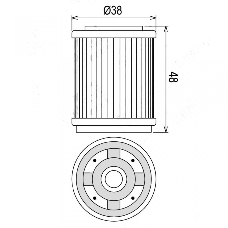 Filtre à huile Powerflux pour Moto Rieju 125 MRX 2003 à 2008 Neuf