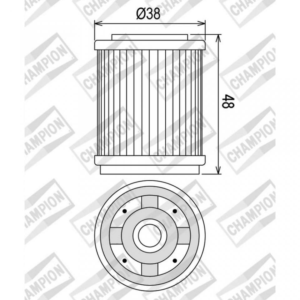 Filtre à huile Champion pour Moto Rieju 125 MRX 2003 à 2008 X313 Neuf