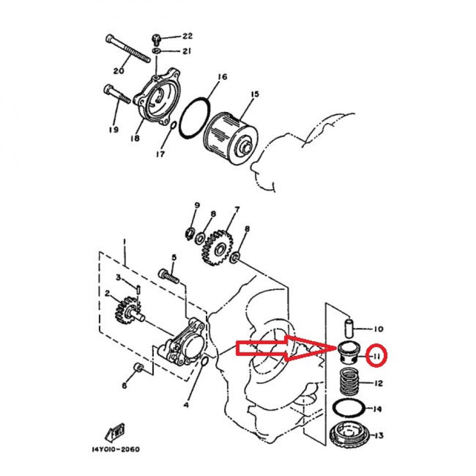 Crépine bouchon de vidange pour scooter Yamaha 125 X-Max 2010-2016 5YP-E3411-00