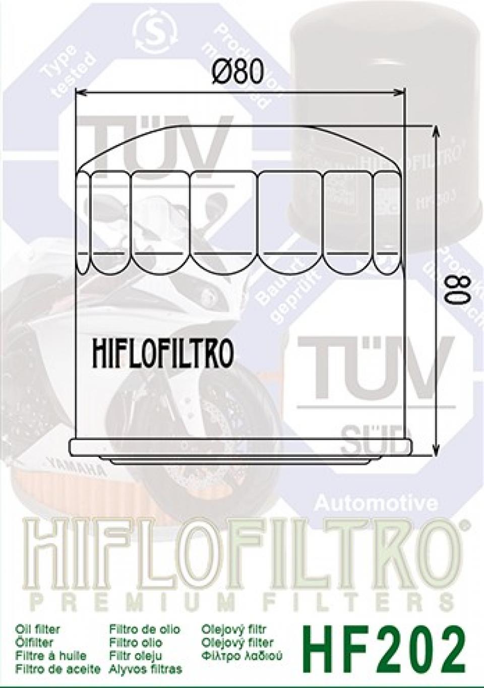 Filtre à huile Hiflofiltro pour Moto Honda 400 VF 1983 à 1986 HF202 Neuf