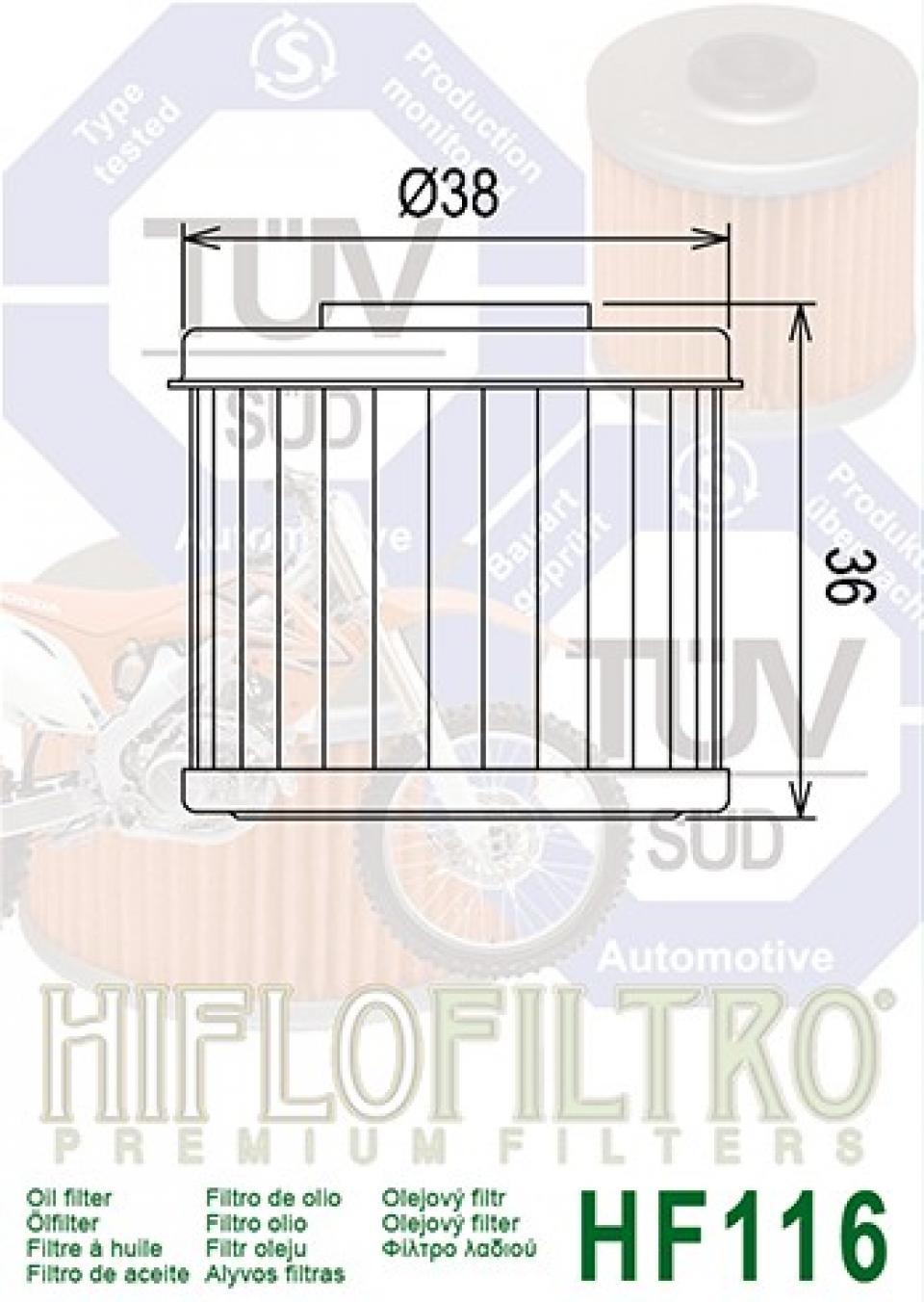 Filtre à huile Hiflofiltro pour Moto Husqvarna 310 TE 2011 à 2012 HF116 Neuf