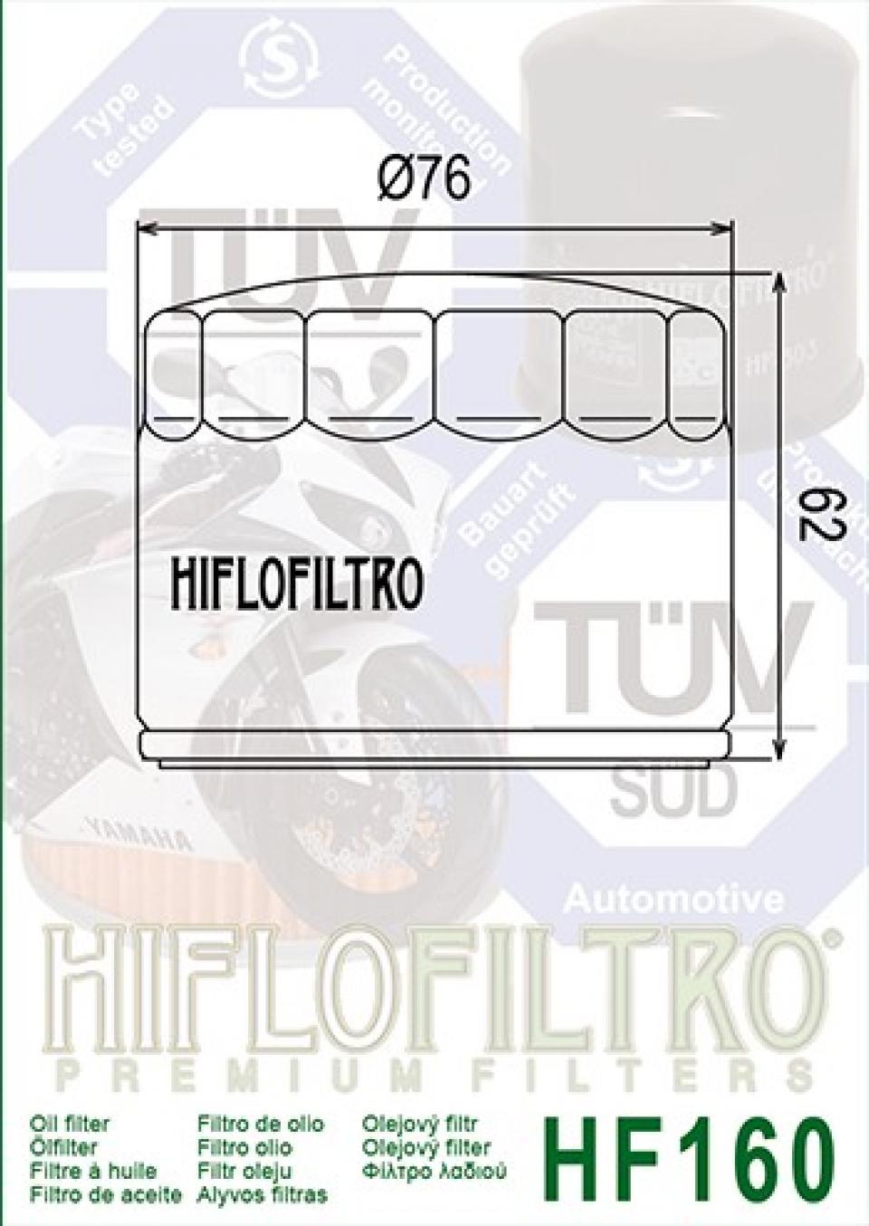 Filtre à huile Hiflofiltro pour Moto BMW 1300 K R 2009 à 2016 HF160 Neuf