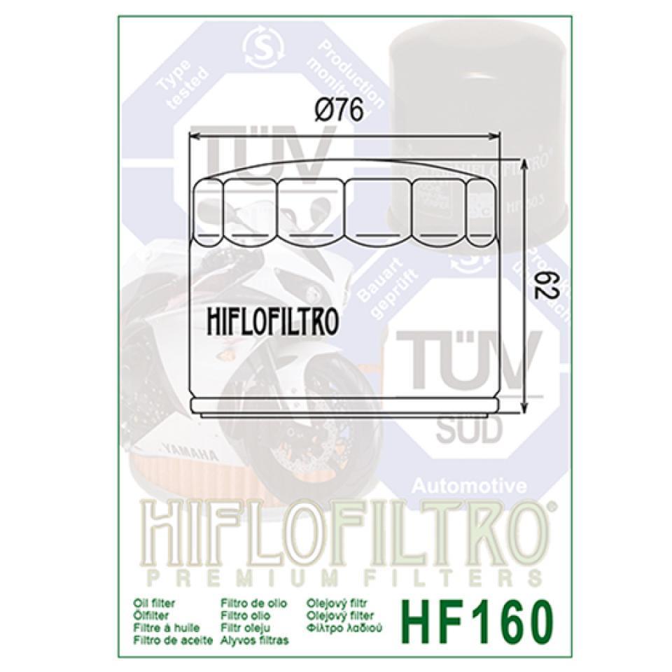 Filtre à huile Hiflofiltro pour Moto BMW 1300 K R 2009 à 2014 Neuf