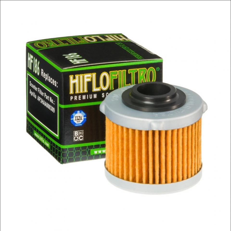 Filtre à huile Hiflofiltro pour Scooter Aprilia 125 Scarabeo Light Ie 2009 à 2016 HF186 / AP3HAA000309 Neuf
