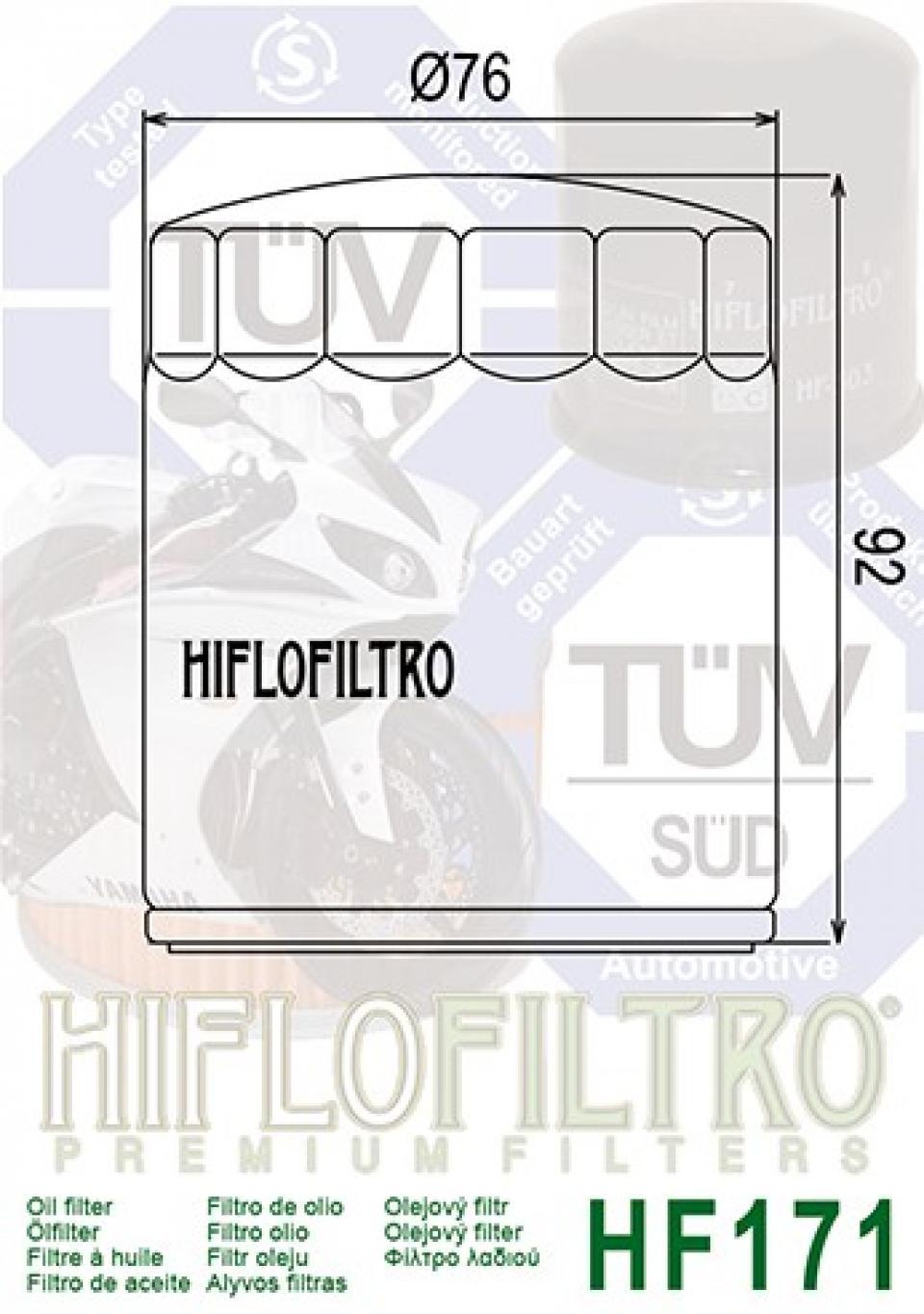 Filtre à huile Hiflofiltro pour Moto Buell 1200 X1 Lighting 1994 à 2002 Neuf