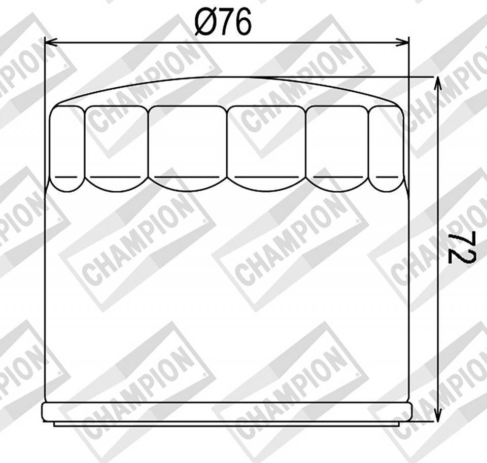 Filtre à huile Champion pour Moto Ducati 1260 Diavel 2019 à 2022 Neuf