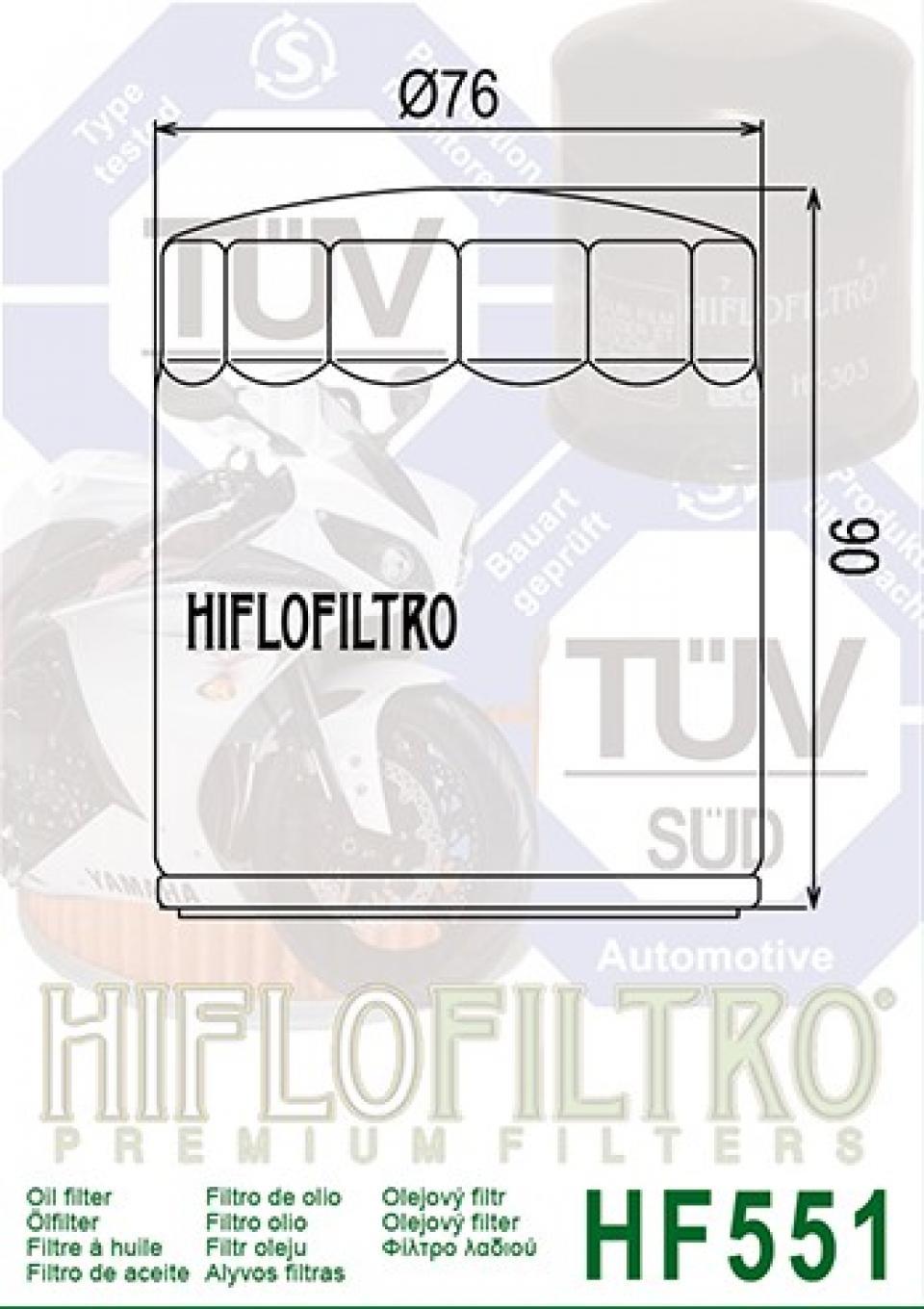Filtre à huile Hiflofiltro pour Moto Moto Guzzi 940 Bellagio 2007 à 2012 Neuf
