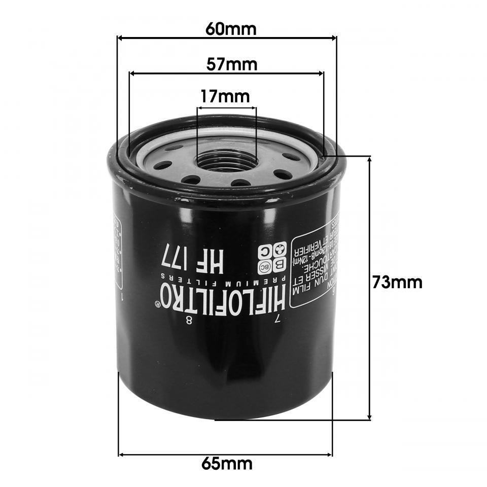 Filtre à huile Hiflofiltro pour Moto Buell 1200 Xb-12R Firebolt 2005 à 2010 HF177 / 63806-00Y Neuf