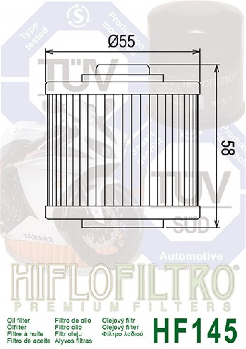 Filtre à huile Hiflofiltro pour Moto Yamaha 600 Xt 4 Valv 1985 à 1986 Neuf