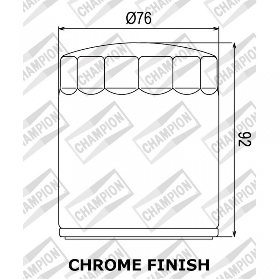 Filtre à huile Champion pour Moto Harley Davidson 1690 Fxdl Dyna Low Rider 2014 à 2015 Neuf