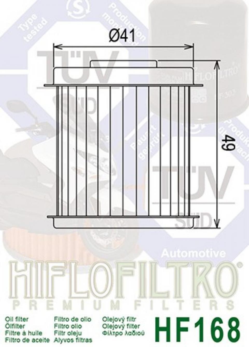 Filtre à huile Hiflofiltro pour Scooter Daelim 125 NS 1998 à 2005 HF168 / 15412-SA1T-000 Neuf