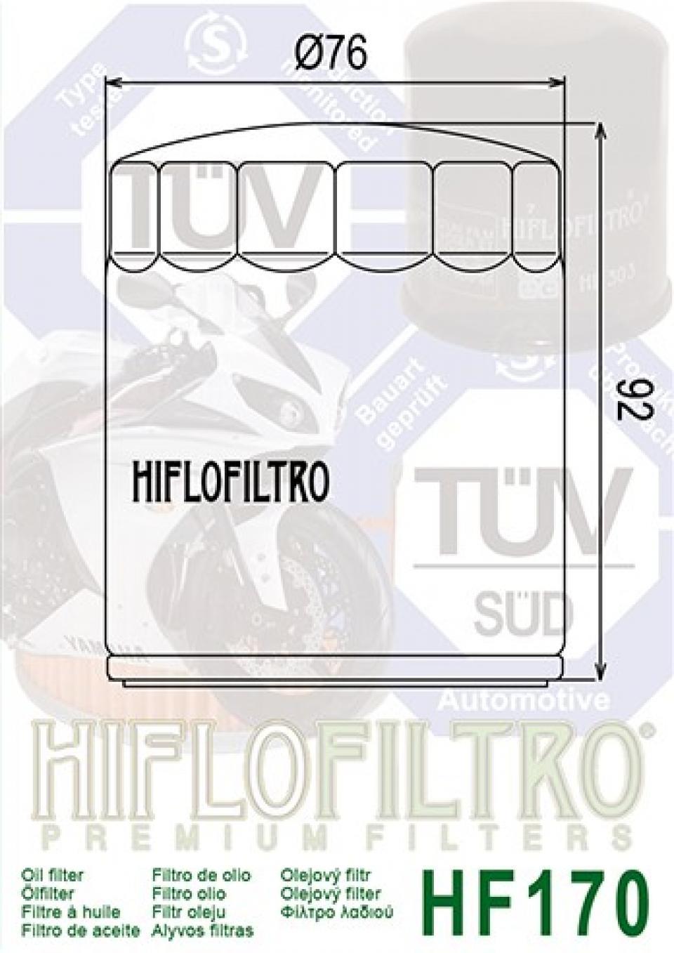 Filtre à huile Hiflofiltro pour Moto Harley Davidson 1340 FLHTC 1985 à 1999 Neuf