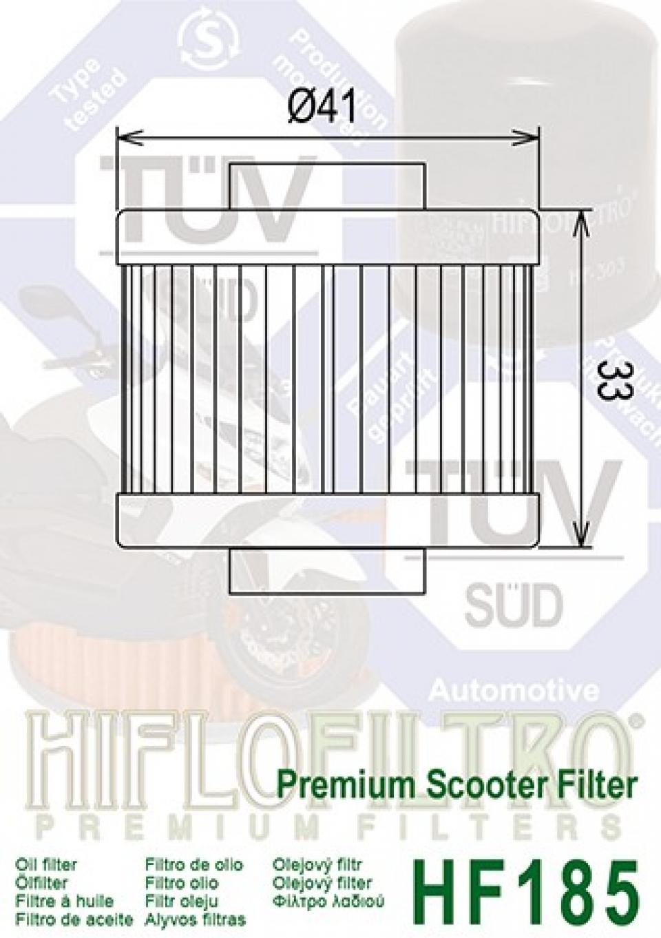 Filtre à huile Hiflofiltro pour Scooter Aprilia 150 Leonardo 1996 à 2001 HF185 Neuf