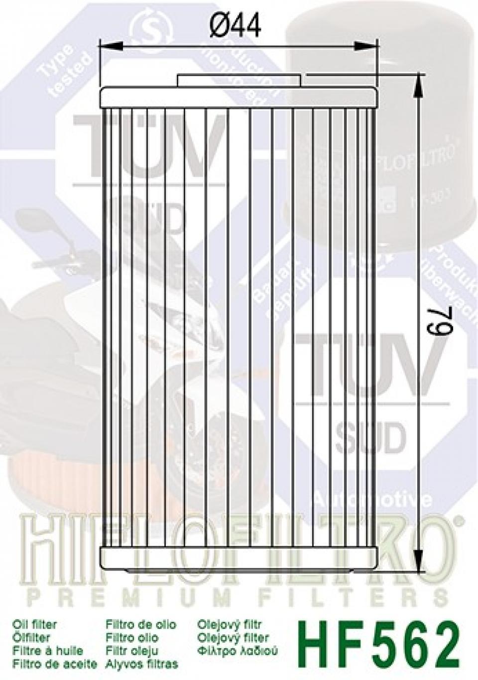 Filtre à huile Hiflofiltro pour Scooter Kymco 150 Grand dink 2001 à 2011 HF562 Neuf