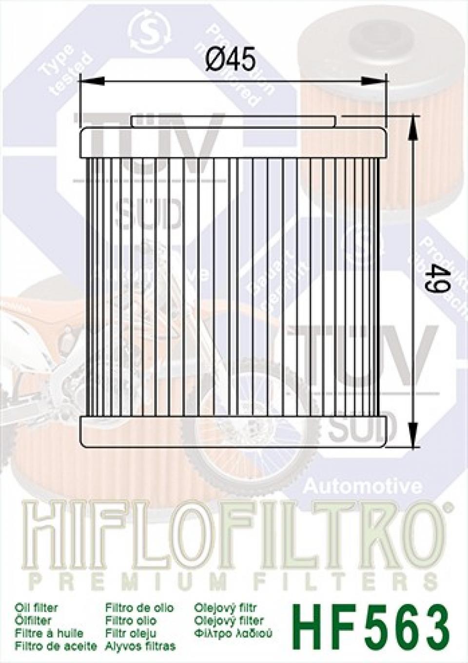 Filtre à huile Hiflo Filtro pour Moto Aprilia 450 SXV 2006-2014 HF563 874081 9150166