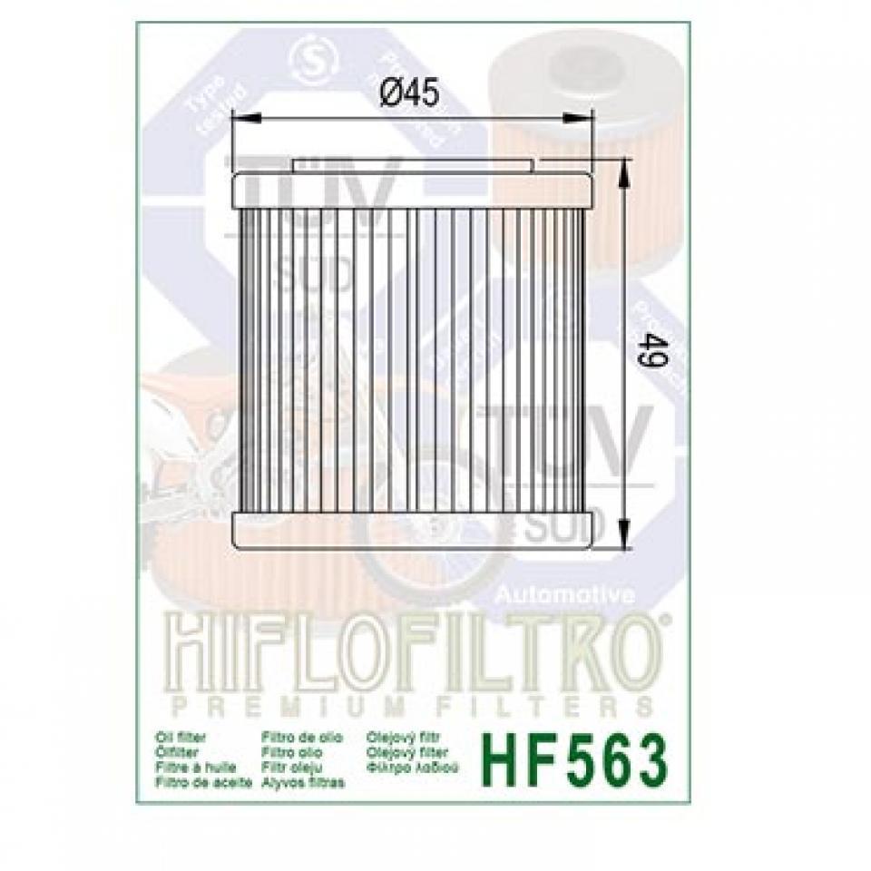 Filtre à huile Hiflofiltro pour Moto Husqvarna 250 Te 4T 2008 à 2009 HF563 / 8000B0593 Neuf