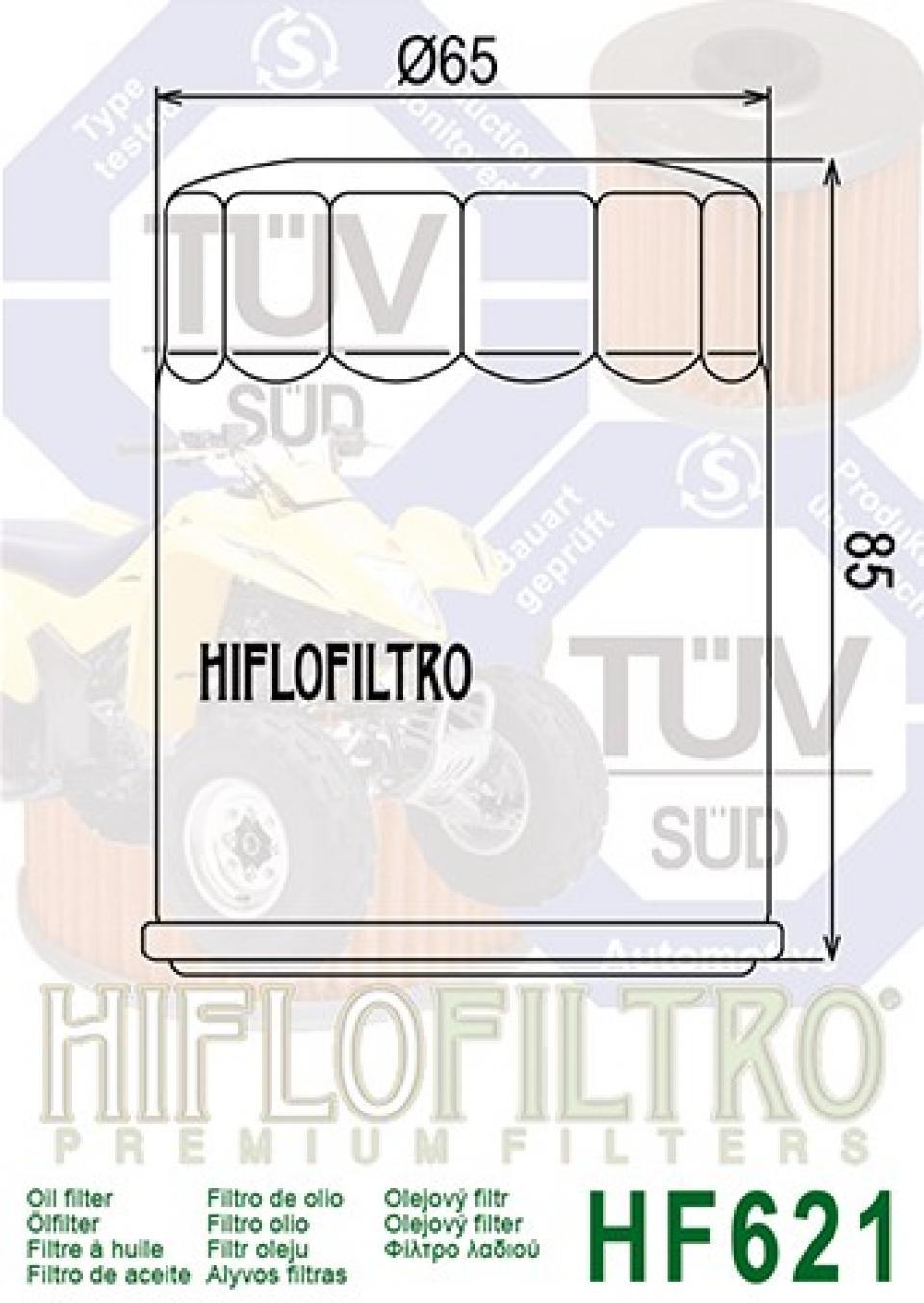 Filtre à huile Hiflofiltro pour Quad Arctic cat ATV HF621 / 0812-029 Neuf