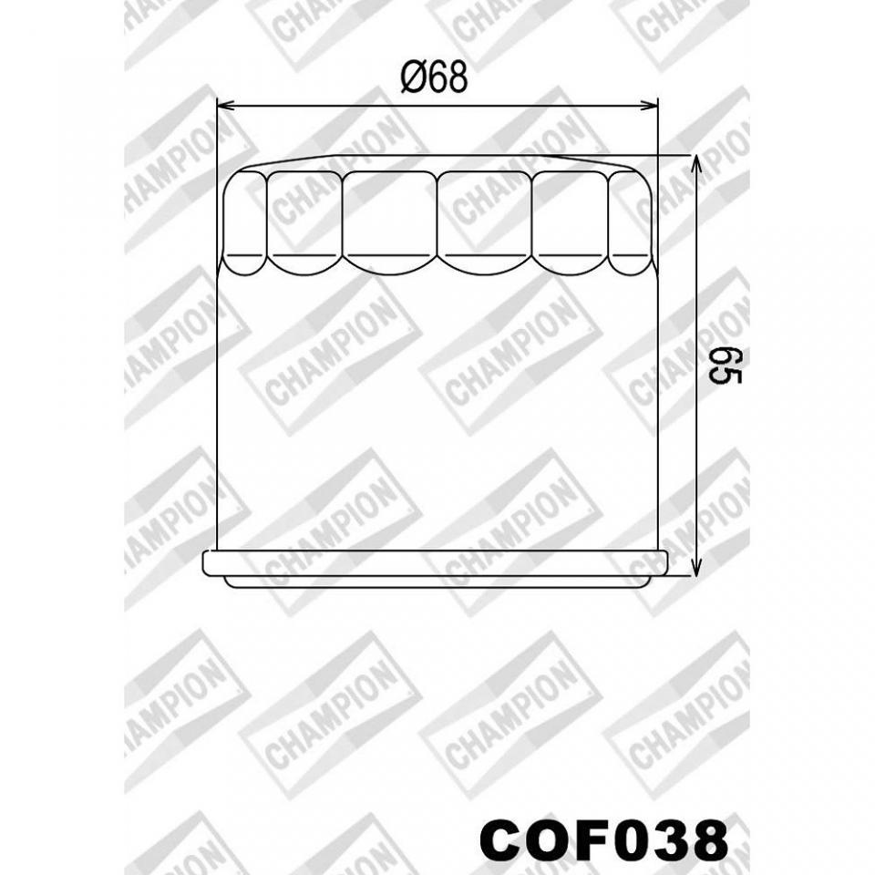 Filtre à huile Champion pour Moto Suzuki 1500 Vl Intruder - Ct 2013 à 2018 Neuf