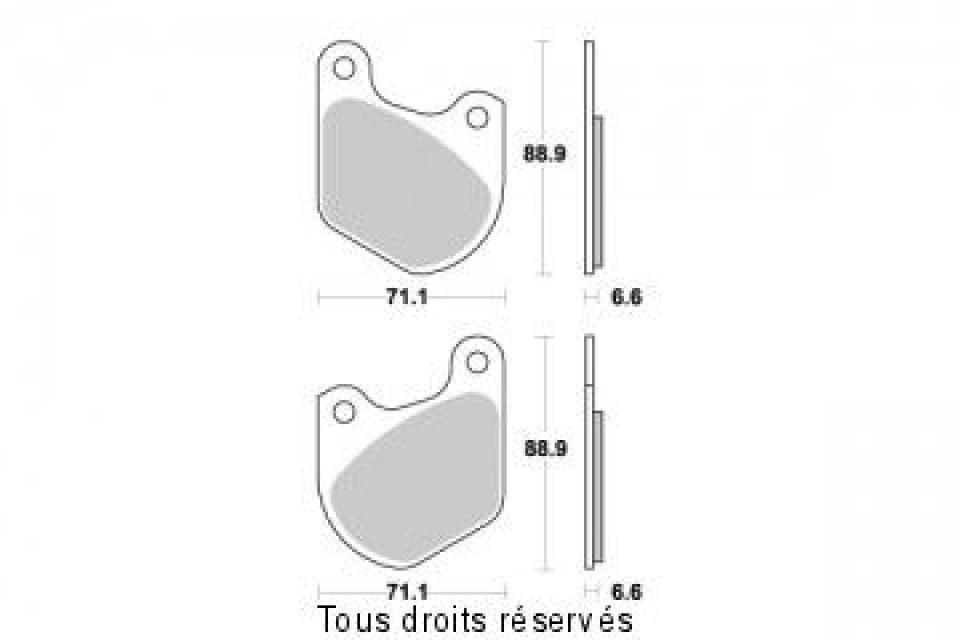 Plaquette de frein Gold Fren pour Moto Harley Davidson 1340 FLH 1981 à 1984 AVG / AVD Neuf