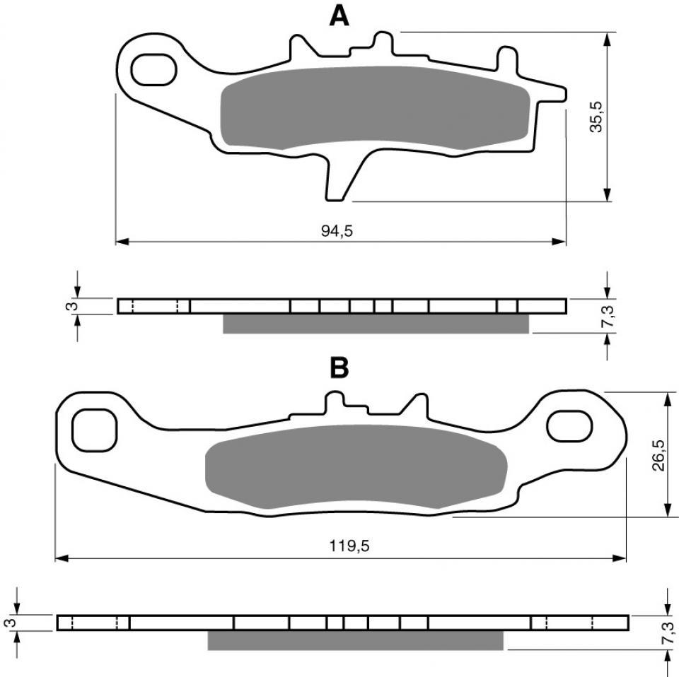 Plaquette de frein Gold Fren pour Moto Suzuki 85 RM petites roues 2005 à 2019 AVG / Jante avant 17 pouces / Jante arrière 14 pouves / K5/K6/K7/K8/K9/L0/L2/L5/L6/L7 Neuf