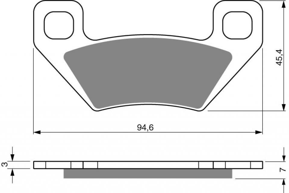 Plaquette de frein Gold Fren pour pour Quad MASSEY FERGUSON 500 MF 4x4 Auto 2005 à 2009 AVG/AVD/ARD Neuf