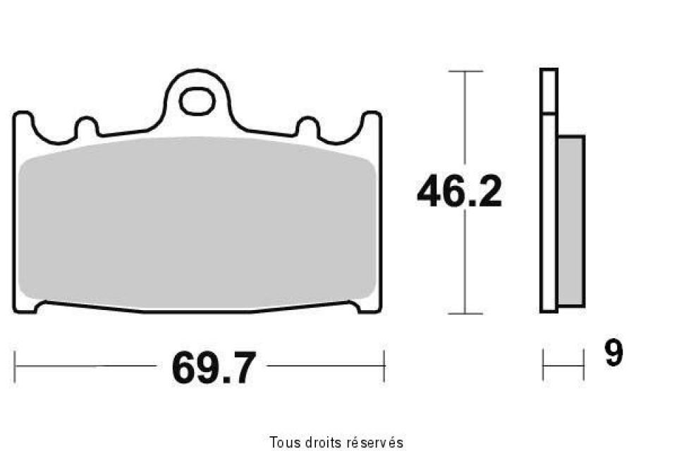 Plaquette de frein Gold Fren pour Moto Kawasaki 1200 ZZR 2002 à 2004 AVG/AVD / C1H/C2H Neuf