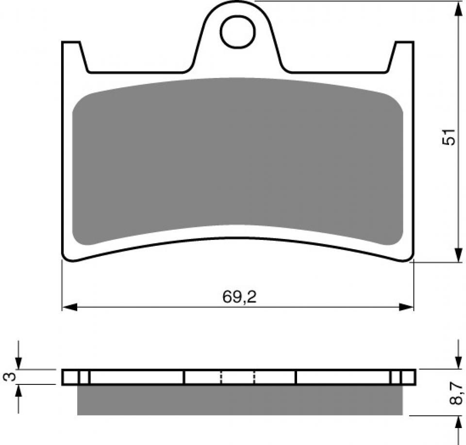 Plaquette de frein Gold Fren S33 pour scooter Yamaha 1100 2002 à 2006 AVG / AVD Neuf