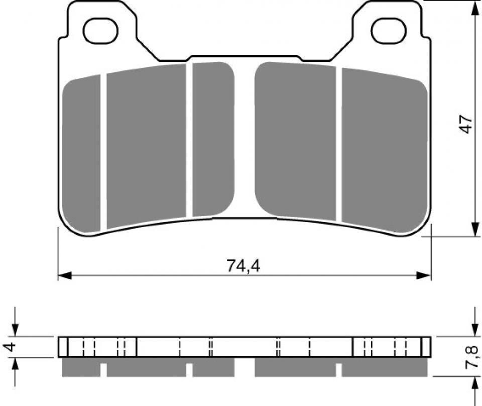 Plaquette de frein Gold Fren pour moto Honda 1000 Cb R 2008 à 2016 AVG / AVD Neuf