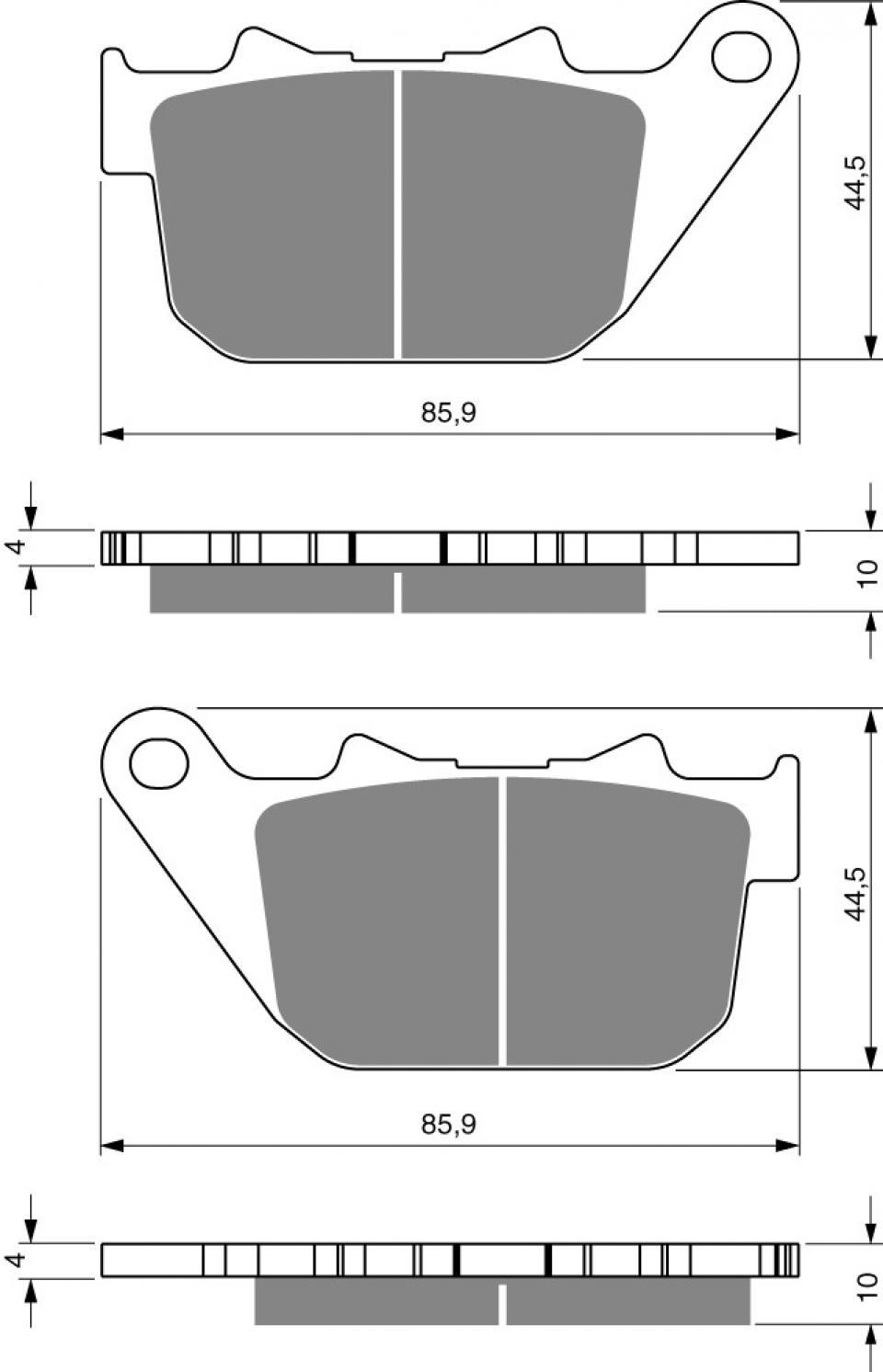 Plaquette de frein Gold Fren pour Moto Harley Davidson 1200 Xr X 2010 à 2012 AR Neuf