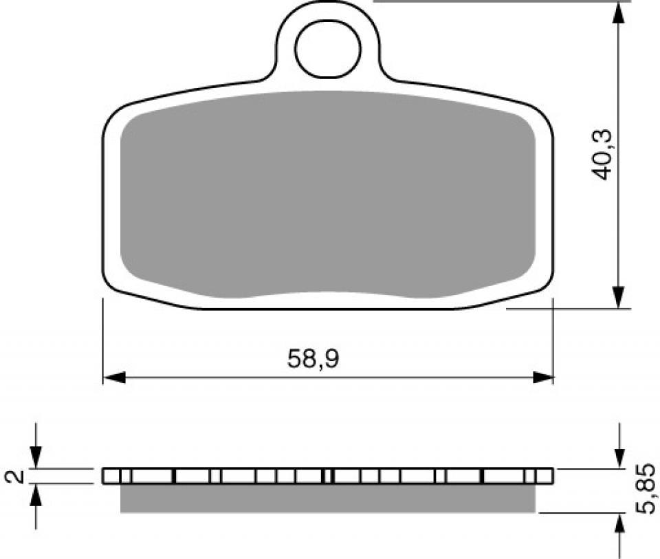 Plaquette de frein Gold Fren pour Moto Gas gas 280 TXT 2012 à 2012 AVG / Etrier Formula fixation plaquettes 1 axe Neuf