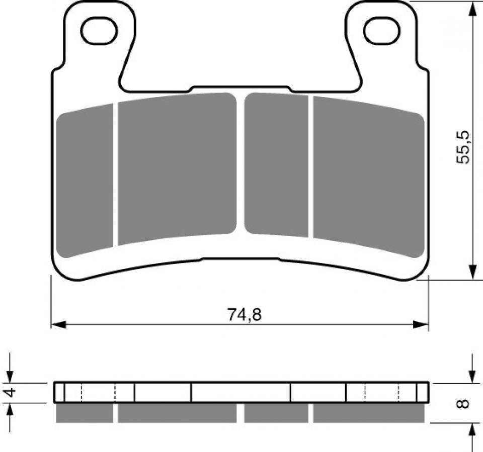 Plaquette de frein Gold Fren pour Moto Harley Davidson 1200 Xr Frst 2008 à 2010 AVG / AVD Neuf