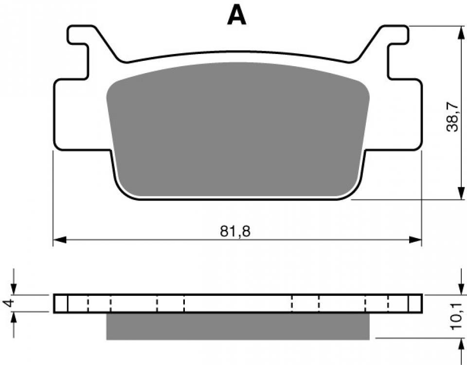 Plaquette de frein Gold Fren pour Quad Honda 700 TRX 2008 à 2011 ARD / XX8/XX9/XXB Neuf
