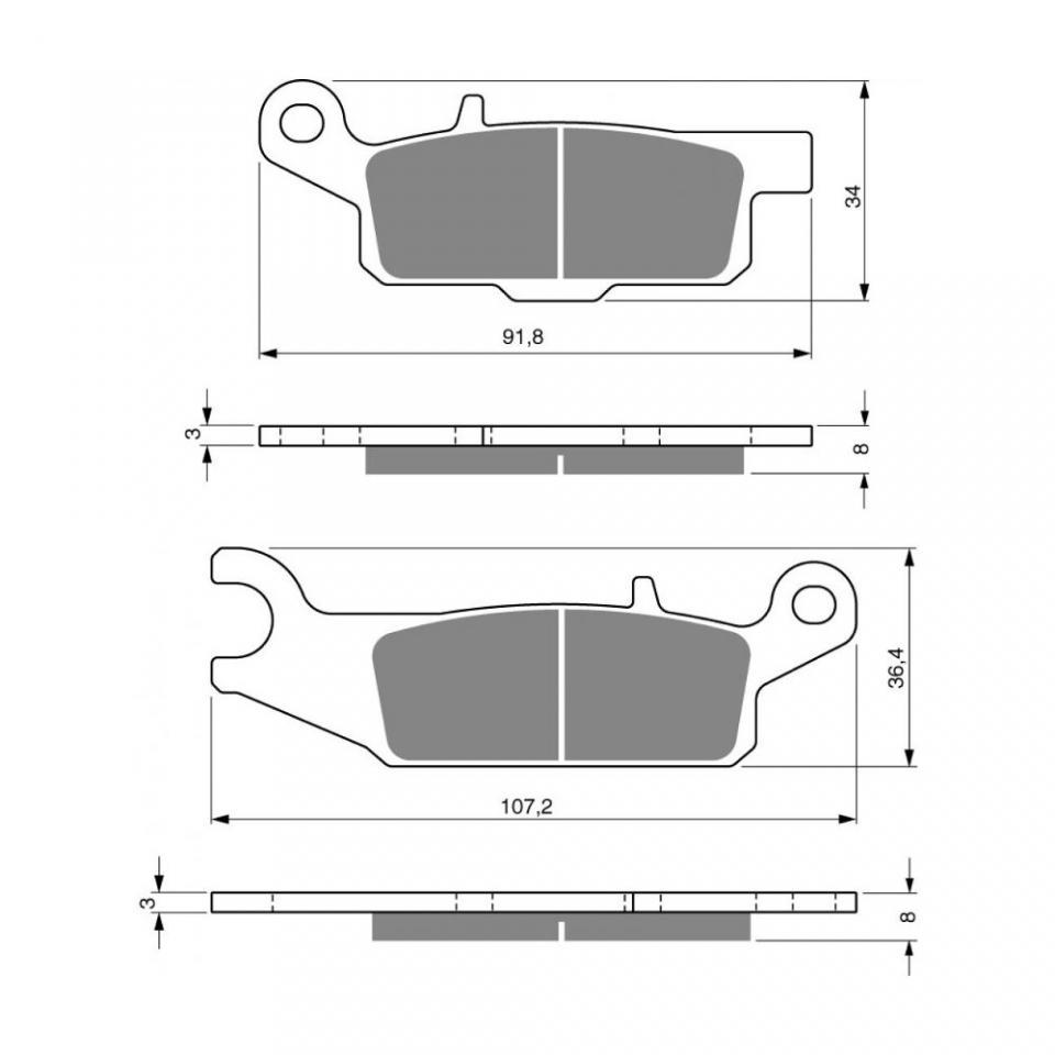 Plaquette de frein Gold Fren pour Quad Yamaha 700 Yfm G Grizzly 2007 à 2013 AVD / ARD Neuf