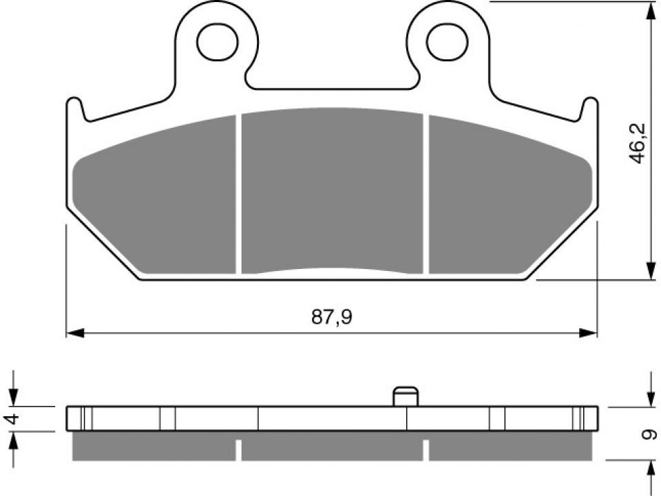 Plaquette de frein Gold Fren pour Moto Suzuki 400 AN Skywave 2007 à 2015 ARD / Sans ABS / K7/ZK7/K8/ZK8/K9/L0/L1/L2/L3/L4 Neuf