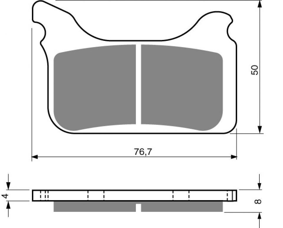 Plaquette de frein Gold Fren pour pour Moto Aprilia 550 SXV Supermotard 2006 à 2013 AVG Neuf