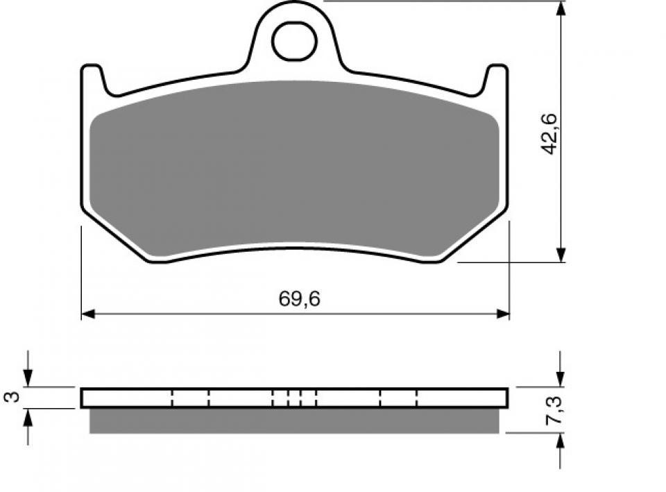 Plaquette de frein Gold Fren pour Moto MV Agusta 910 Brutale R 2006 à 2008 ARG / Etrier Brembo 4 plaquettes Neuf