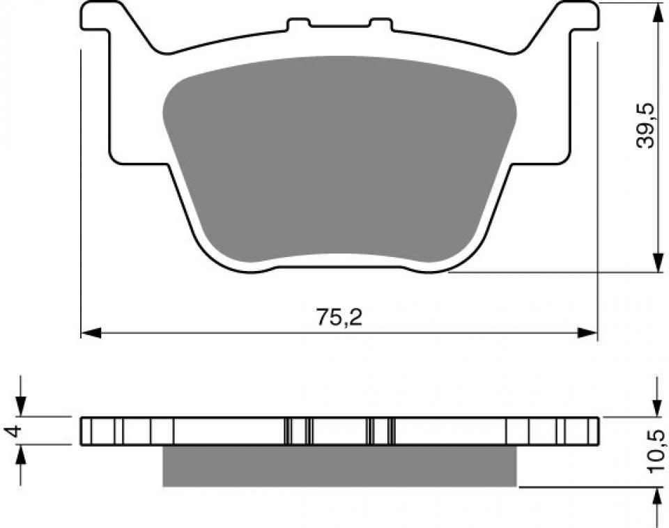 Plaquette de frein Gold Fren pour pour Quad Honda 420 TRX Fourtrax ES 4x4 2007 à 2011 ARD / FE7/FE8/FE9FEA/FEB Neuf