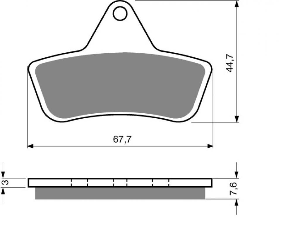 Plaquette de frein Gold Fren pour Quad MASSEY FERGUSON 500 MF 4x4 Auto 2004 à 2005 AVG / AVD / AR Neuf