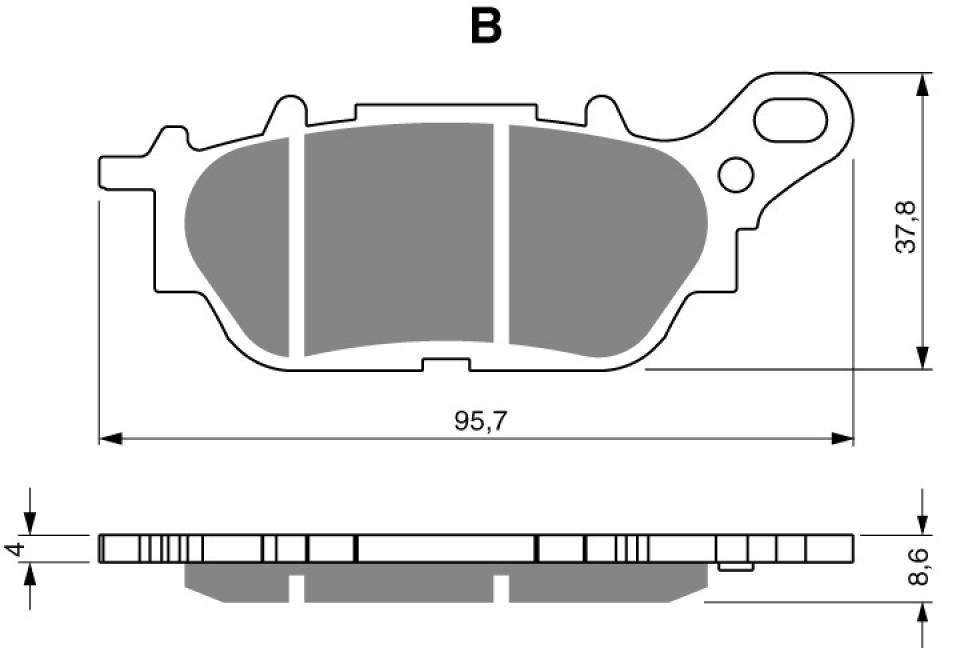 Plaquette de frein Mad pour scooter Yamaha 125 Xce Vity 2008-2013 AV Neuf