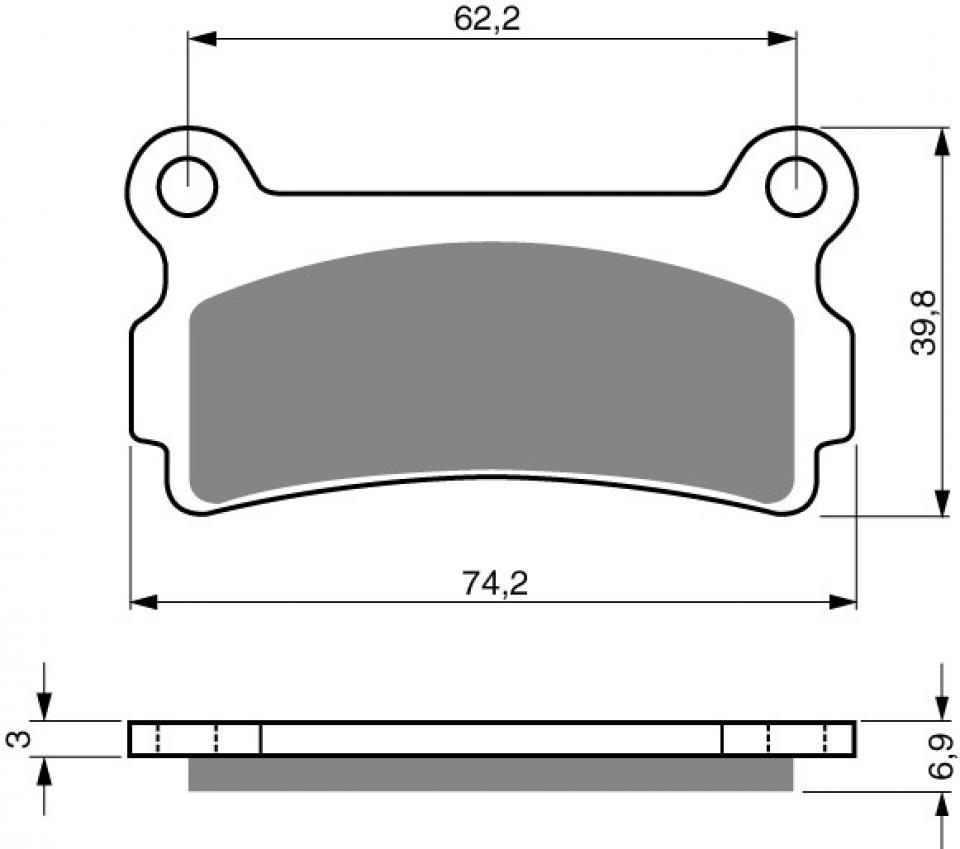 Plaquette de frein Gold Fren pour moto Beta 260 TR Zero 1989-1992 AR Neuf