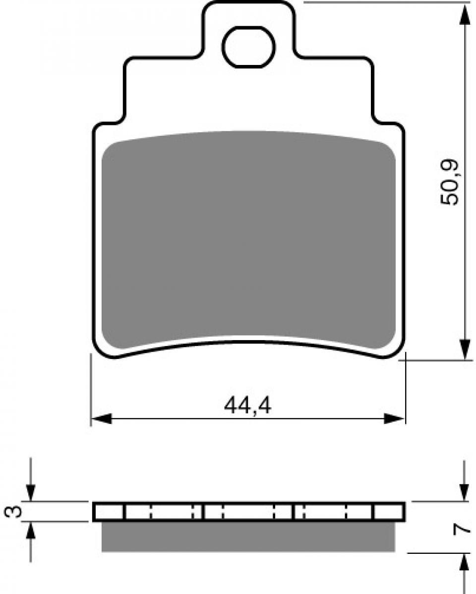 Plaquette de frein Gold Fren pour scooter Sym 125 Gts Evo 2008-2012 AV Neuf