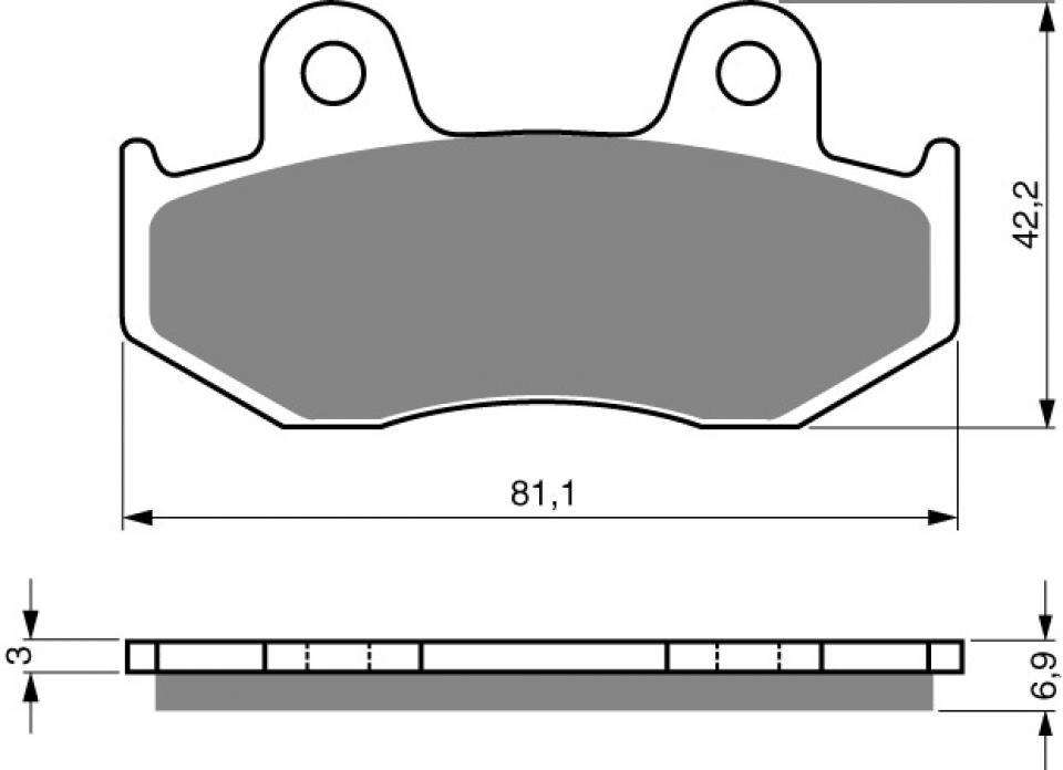 Plaquette de frein Gold Fren pour scooter Honda 125 Ps I 2006-2011 AV Neuf