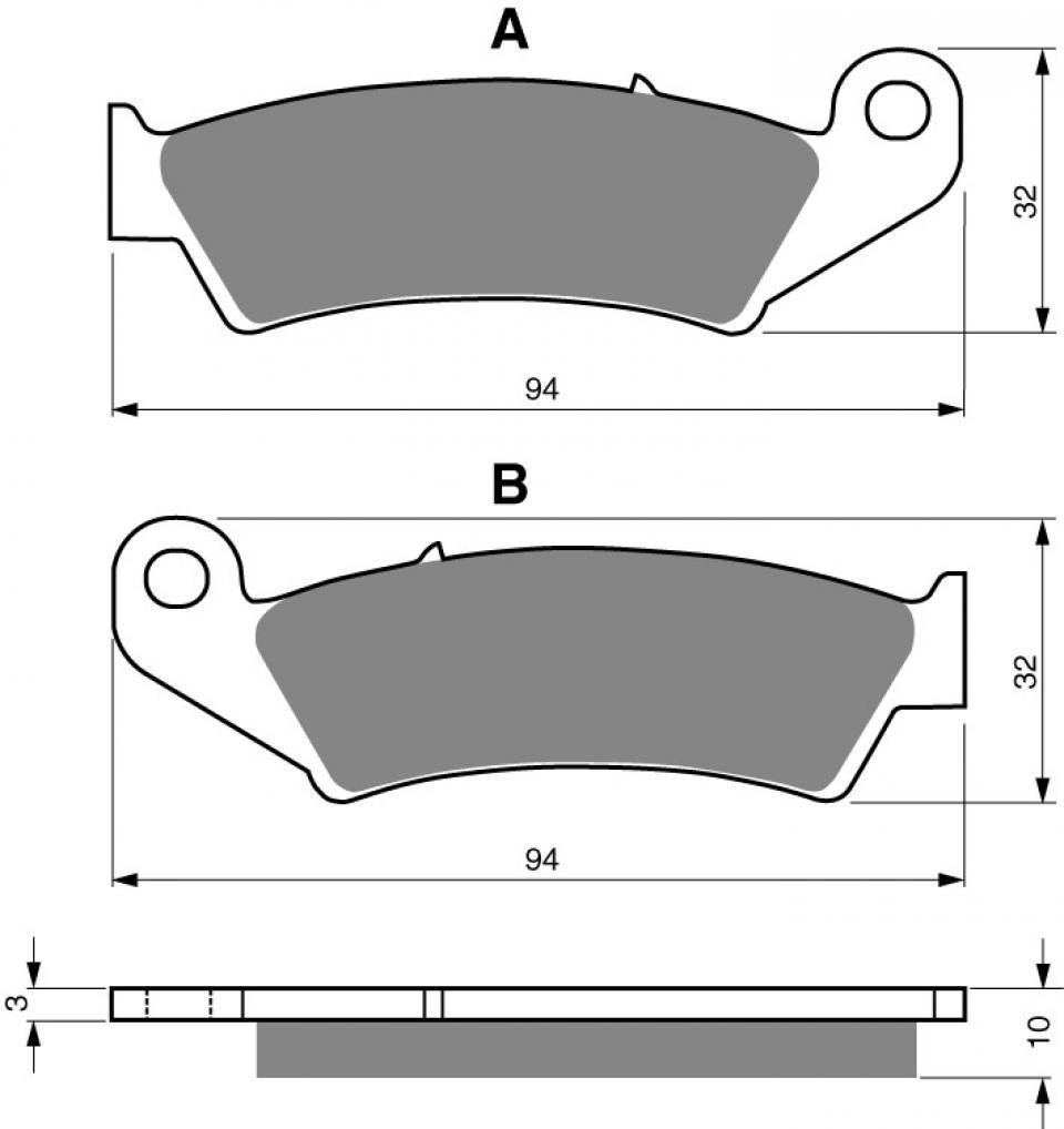 Plaquette de frein Gold Fren pour Moto Honda 750 VFR 1988 à 1993 ARG / RJ/RK/RL RC30 Neuf