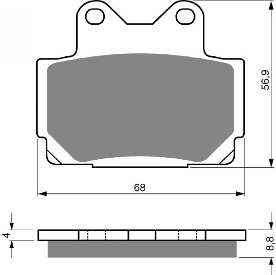 Plaquette de frein Gold Fren pour Moto Yamaha 250 TZR R V-Twin 1991 à 1993 ARD / 3XV1/3X4/3XV6/Moteur 3XV00010108600 Neuf