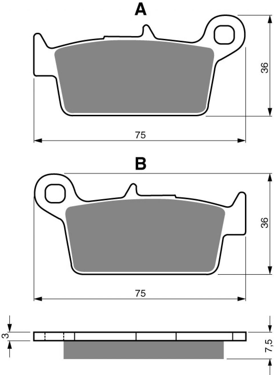 Plaquette de frein Gold Fren pour scooter Honda 90 Srx Shadow 1998-1998 AV Neuf